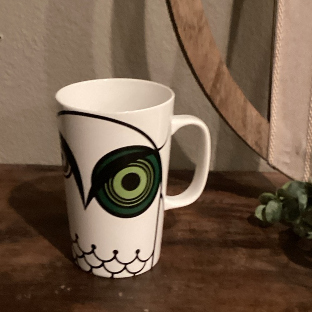 Starbucks Owl Mug - White and Green